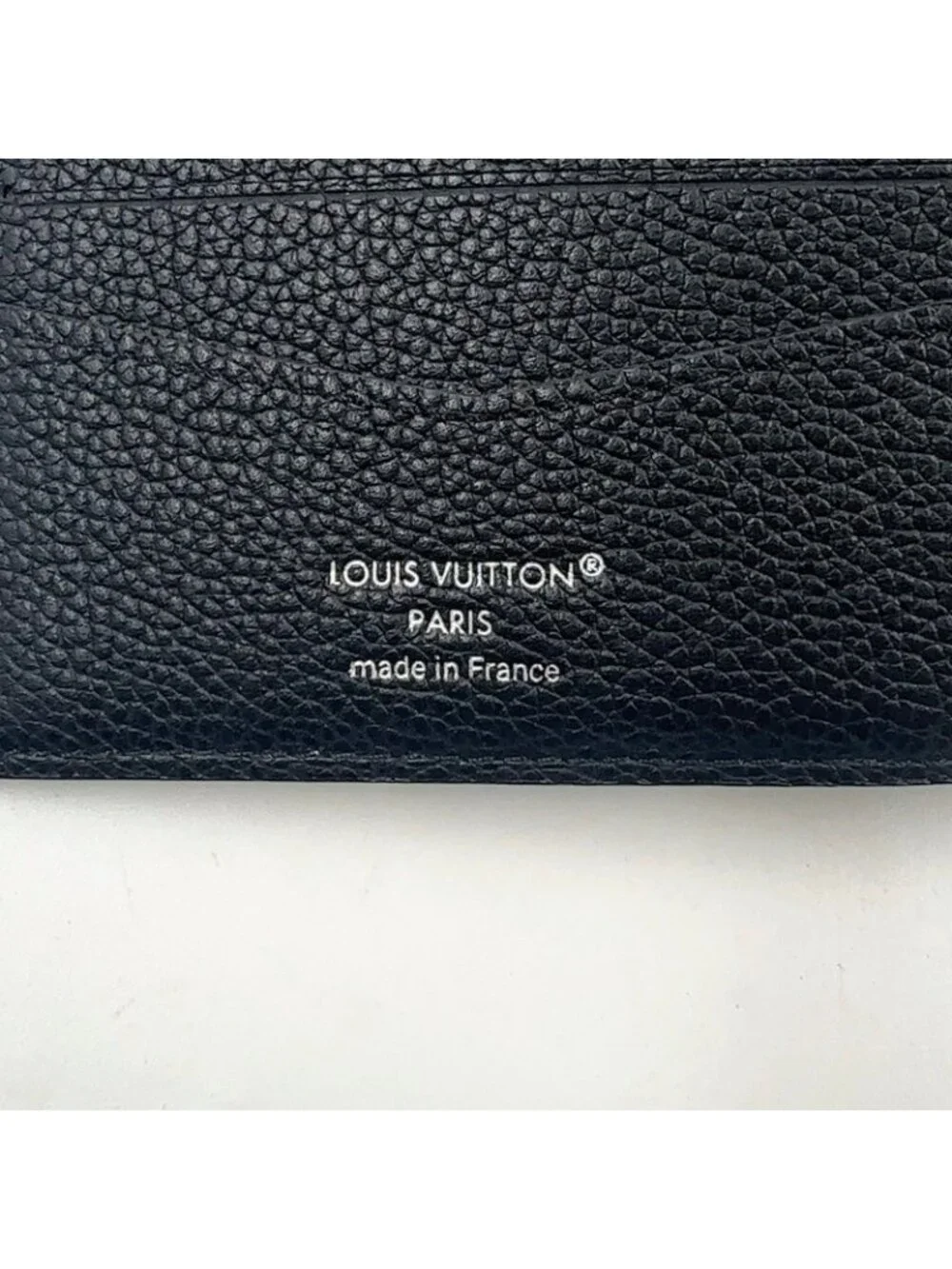 Louis Vuitton Portefeuille Calf Correspondence Leather Black Bi Foldwallet